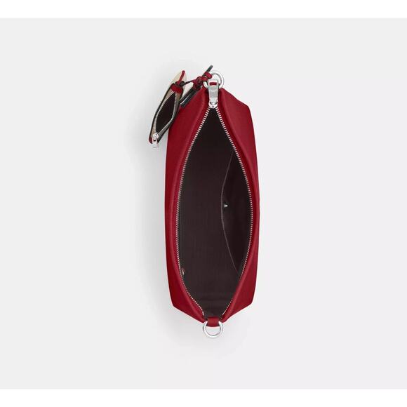 Last 1 ‼️Coach CBI94 Laurel Shoulder Bag Mirror Charm Pouch Dark Cardinal/Walnut - Picture 8 of 12